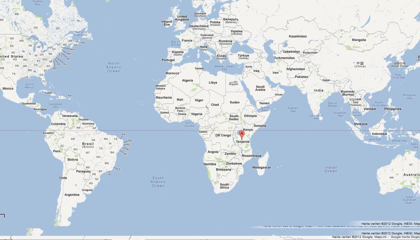 map of tanzania world
